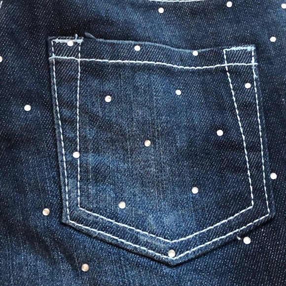NWT, Microbe Denim Jeans with Crystals, Sz 2 (yo) - Picture 4 of 8